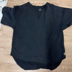 Free People top, black acid wash. Super cute and oversized Worn once